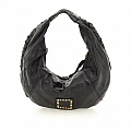 SM WOVEN SHOULDER BAG IN BLACK