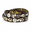 MULTI COLOR STUDDED LEATHER BELT
