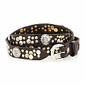 MULTI COLOR STUDDED LEATHER BELT