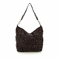 BETH D WOVEN EDERA LARGE SHOULDER BAG IN MORO BROWN