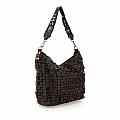 BETH D WOVEN EDERA LARGE SHOULDER BAG IN MORO BROWN
