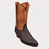 BRIGGS BURNISHED CHOCOLATE  CAIMAN TAIL WESTERN BOOTS