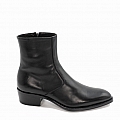 COLE CLASSIC BLACK SIDE ZIP CALFSKIN HALF BOOT