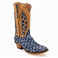 LEON COBALT PIRARUCU WESTERN BOOT