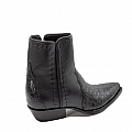 LYLE CROCODILE AND CALF SIDE ZIP ZORRO IN BLACK