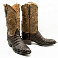 MIDLAND BURNISHED CAIMAN BELLY CORDED MIL WESTERN BOOTS