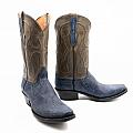 RUFUS VINTAGE BLUE RING LIZARD WESTERN BOOTS
