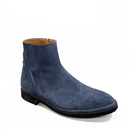 ZAFFIRO  DENIM SUEDE SIDE ZIP RUBBER SOLE BOOT
