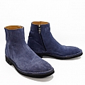 ZAFFIRO  DENIM SUEDE SIDE ZIP RUBBER SOLE BOOT