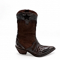 CIRCE CHOC SUEDE/SMOOTH OVERLAY ZIP