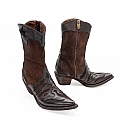 CIRCE CHOC SUEDE/SMOOTH OVERLAY ZIP