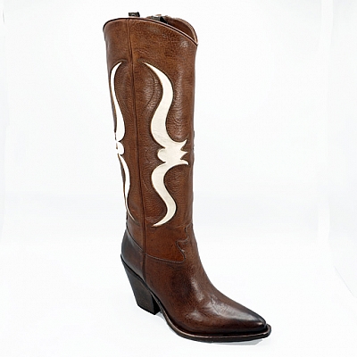 CLEO TALL TOSCANO WITH WHITE LONGHORN INLAY