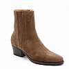 JANE CHELZIP BOOTIE IN HAVANA SUEDE