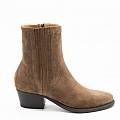 JANE CHELZIP BOOTIE IN HAVANA SUEDE