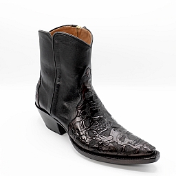 LA CALAVERA TOOLED SKULL ZIP BOOT