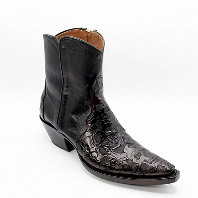 LA CALAVERA TOOLED SKULL ZIP BOOT