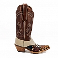 LARAMIE HAND TOOLED BONE/CHOC LADIES WESTERN