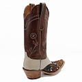 LARAMIE HAND TOOLED BONE/CHOC LADIES WESTERN