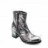 VIPER DISTRESSED SILVER METALLIC ANKLE BOOTS