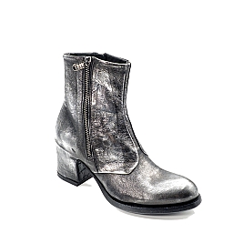 VIPER DISTRESSED SILVER METALLIC ANKLE BOOTS