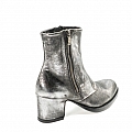 VIPER DISTRESSED SILVER METALLIC ANKLE BOOTS