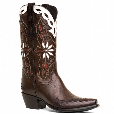 WOMENS DAISIES BOOTS IN CHOCOLATE