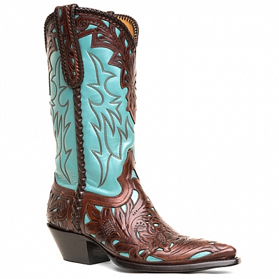 WOMENS FLORE CHALE BOOTS IN TURQUOISE