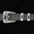 OLD ARROW 1” ONYX FINE ENGRAVED BUCKLE SET