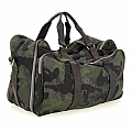 CAMO NYLON LEATHER TRIM WEEKEND DUFFLE