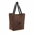 CANVAS SHOPPER TOTE IN MORO BROWN
