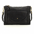 CROSSBODY FLAT POUCH FRONT ENVELOPE POCKET IN BLACK