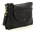 CROSSBODY FLAT POUCH FRONT ENVELOPE POCKET IN BLACK