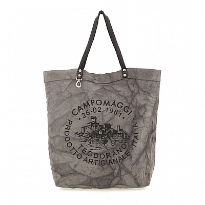 FILODENDRO XL CANVAS SHOPPER IN GRIGIO