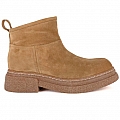 EMILY K. FLEECE LINED SUEDE SLIP ON BOOTIE
