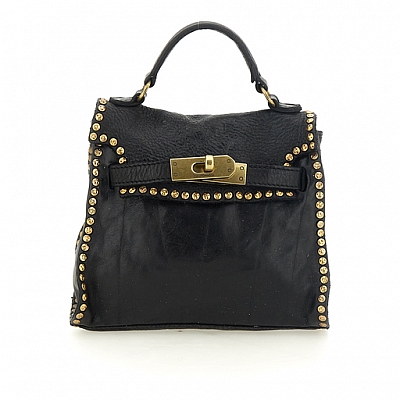 GINEVRA MINI LATCH CROSSBODY IN BLACK