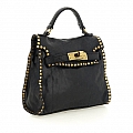 GINEVRA MINI LATCH CROSSBODY IN BLACK