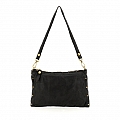 GIULIA STUD SEAM MED CROSSBODY POUCH  IN BLACK