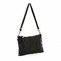GIULIA STUD SEAM MED CROSSBODY POUCH  IN BLACK