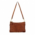 GIULIA STUD SEAM MED CROSSBODY POUCH IN COGNAC