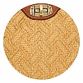 HERRINGBONE STRAW AND LEATHER CROSSBODY POUCH IN COGNAC
