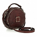 JEWELED ROUND CANTEEN BAG IN VINACCIA