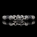 MONOMYTH ONYX, STERLING & METEORITE BEADED BRACELET