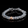 NIMBUS LAB/STERLING + RG SKULL BRACELET