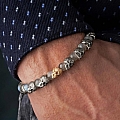 NIMBUS LAB/STERLING + RG SKULL BRACELET