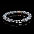 NIMBUS LAB/STERLING + RG SKULL BRACELET