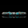 SEASIDE BLUE LACE AGATE & STERLING BEAD BRACELET