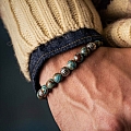 SEASIDE BLUE LACE AGATE & STERLING BEAD BRACELET