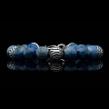 SEASIDE DUMORTIERITE & STERLING BEAD BRACELET