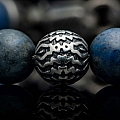 SEASIDE DUMORTIERITE & STERLING BEAD BRACELET