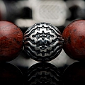 SEASIDE RED JASPER &  STERLING BEAD BRACELET